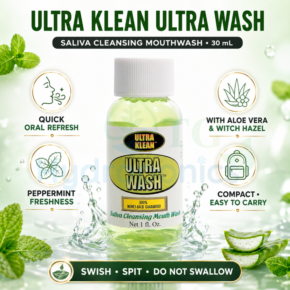Ultra Klean Ultra Wash Detox Mouthwash 30ml
