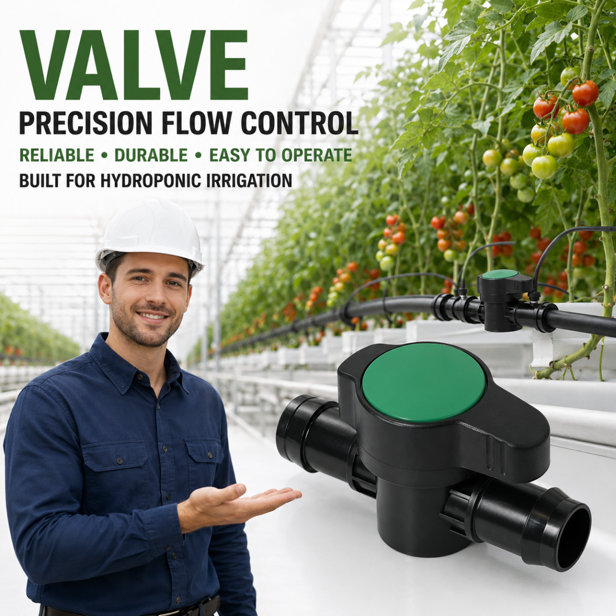 Antelco Green Back Valve 25mm | Barbed Inline Irrigation Shut-Off Valve
