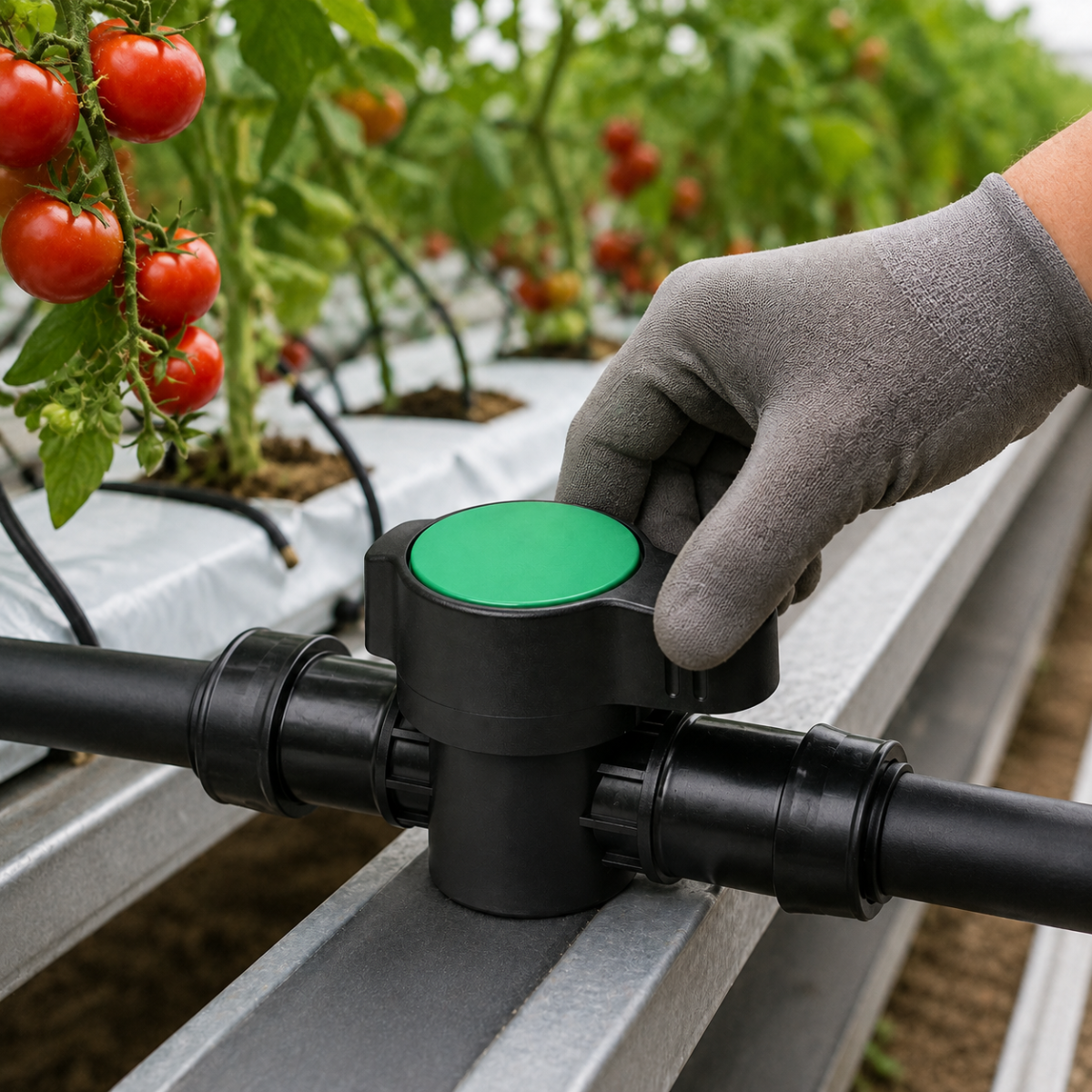 Antelco Green Back Valve 25mm | Barbed Inline Irrigation Shut-Off Valve