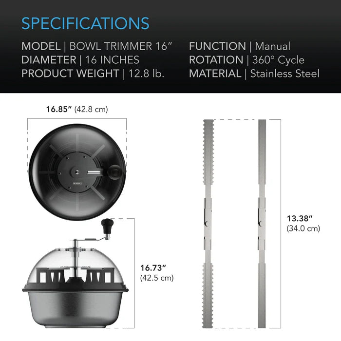 AC Infinity Bud Bowl Wet or Dry Trimmer