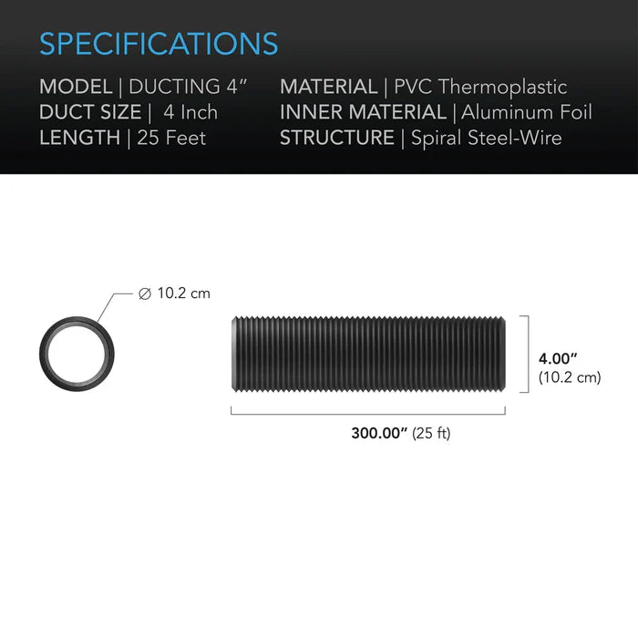 AC Infinity Flexible 4 Layer Ducting 7.6m