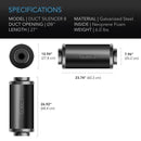 AC Infinity Inline Duct Fan Silencer 4 Inch 100mm/ Silencer 6 Inch 150mm/ 8 Inch 200mm