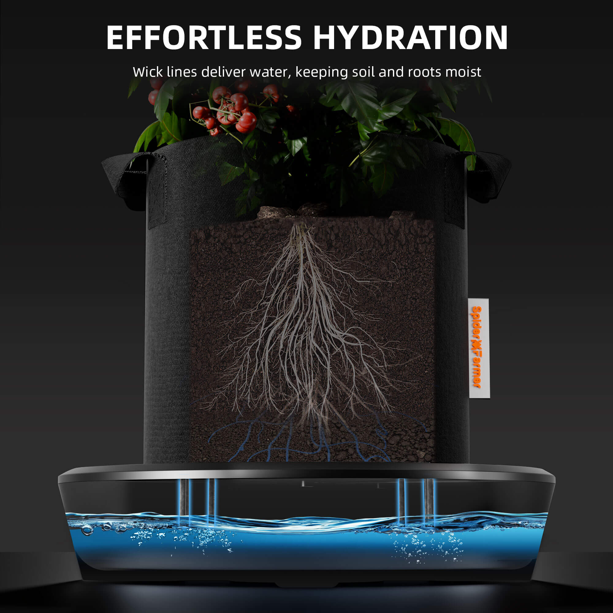 AC Infinity Self-Watering Fabric Pot Base 4 Pack